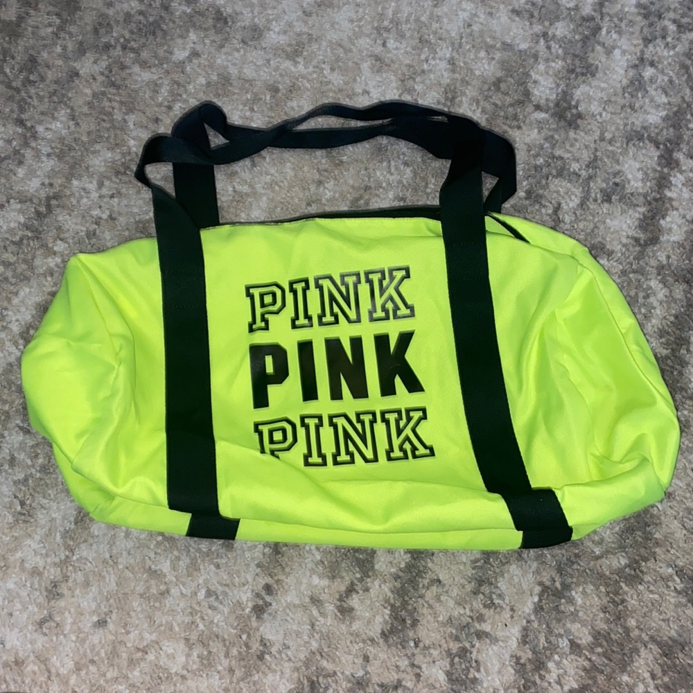PINK lime green bag